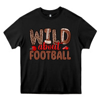 Black wild about football Heavy Core Tee - Zillion Design Studio