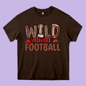 Wild About Football Heavy Core Tee Designed By Zillion Design Studio