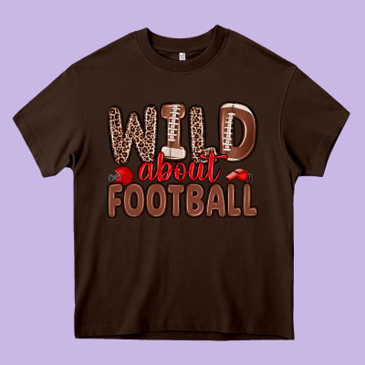 Wild About Football Heavy Core Tee Designed By Zillion Design Studio