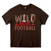 Chocolate Brown wild about football Heavy Core Tee - Zillion Design Studio