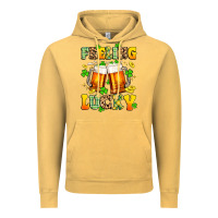 Vintage Mustard feeling lucky Vintage Hoodie - Artiststas