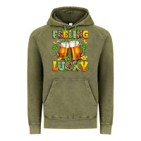 Vintage Olive feeling lucky Vintage Hoodie - Artiststas