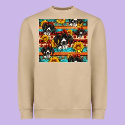 Western German Shorthaired Pointer Heavyweight Sweatshirt Designed By Artiststas