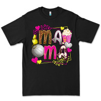 Black mama volleyball with popcorn Premium Tee - texasbilliewilder
