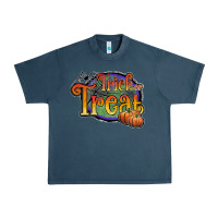Midnight Navy trick or treat black Urban Heavy Tee - JahusDesignShop