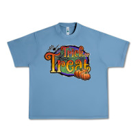 Pebble Blue trick or treat black Urban Heavy Tee - JahusDesignShop