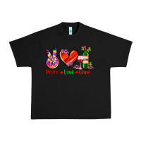 Black peace love wine Urban Heavy Tee - AdoDesignShop