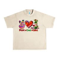 Sandshell peace love wine Urban Heavy Tee - AdoDesignShop