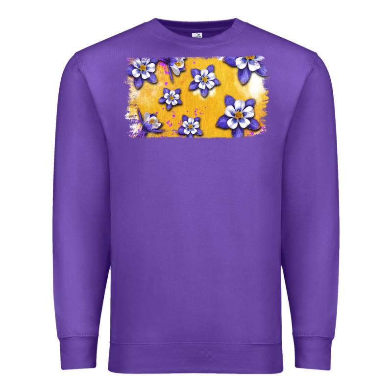 Rocky Mountain Columbine Flower Premium Sweatshirt by Bettercallsaul | Teevron