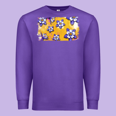 Rocky Mountain Columbine Flower Premium Sweatshirt Designed By Bettercallsaul