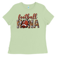 Matcha football nana with leopard Ladies Tee - texasbilliewilder