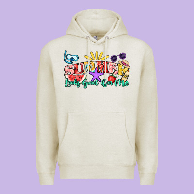 Summer Looks Good On Me Premium Hoodie Designed By Nancycooperartshop