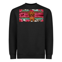 Black dachshund puppy license plate Heavyweight Sweatshirt - Artiststas