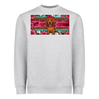 Heather Grey dachshund puppy license plate Heavyweight Sweatshirt - Artiststas