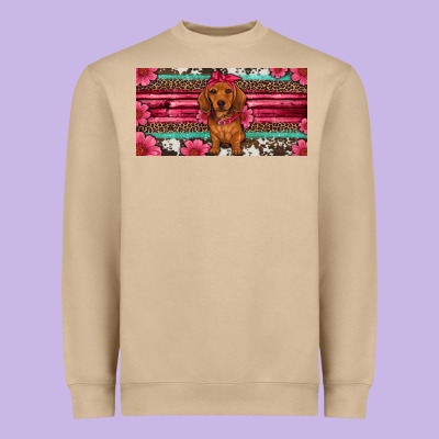 Dachshund Puppy License Plate Heavyweight Sweatshirt Designed By Artiststas