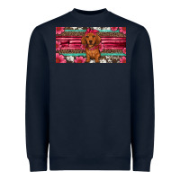 Navy dachshund puppy license plate Heavyweight Sweatshirt - Artiststas