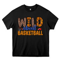 Black wild about basketball Heavy Core Tee - Zillion Design Studio