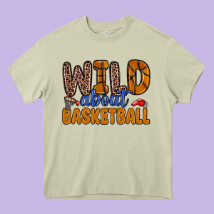 Wild About Basketball Heavy Core Tee Designed By Zillion Design Studio