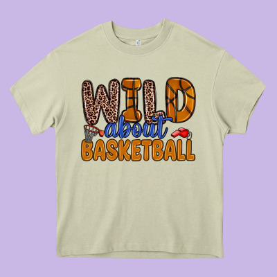 Wild About Basketball Heavy Core Tee Designed By Zillion Design Studio