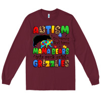 Burgundy autism the journey that turns mama bears Long Sleeve Tee - JahusDesignShop