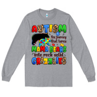 Heather Grey autism the journey that turns mama bears Long Sleeve Tee - JahusDesignShop