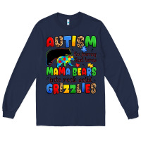 Navy autism the journey that turns mama bears Long Sleeve Tee - JahusDesignShop