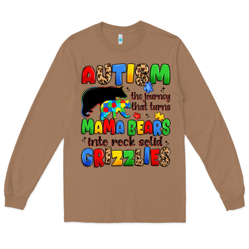 Autism The Journey That Turns Mama Bears Long Sleeve Tee by JahusDesignShop | Teevron