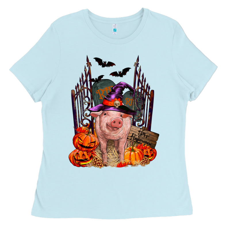 Pig Halloween Ladies Tee by RanaPortraitStore | Teevron