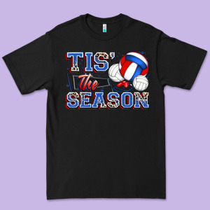 Tis' The Season Volleyball Premium Tee Designed By Zillion Design Studio