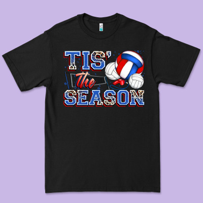Tis' The Season Volleyball Premium Tee Designed By Zillion Design Studio