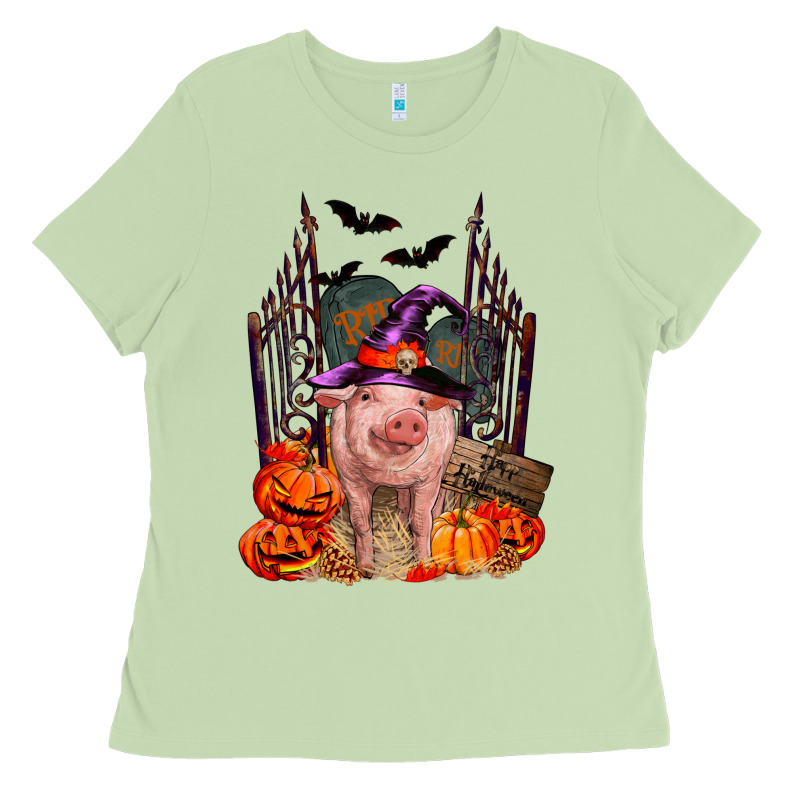 Pig Halloween Ladies Tee by RanaPortraitStore | Teevron