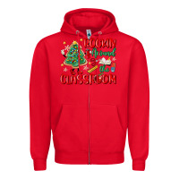 Red rockin around the clasroom teacher Zipper Hoodie - MaliasSmallBusiness