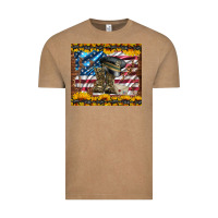 Vintage Coffee westerm usa army boots Vintage Tee - Artiststas
