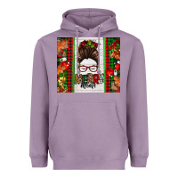 Lavender Christmas merry mama messy bun Heavyweight Hoodie - Jasminsmagicworld