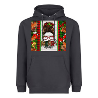 Smoke Christmas merry mama messy bun Heavyweight Hoodie - Jasminsmagicworld