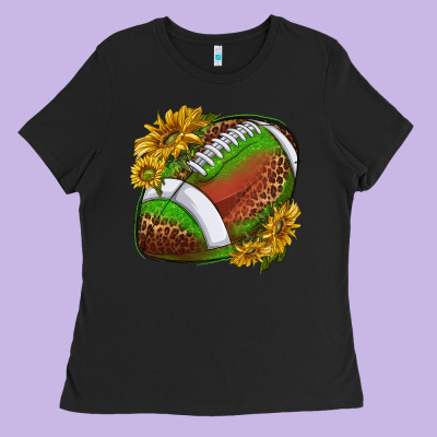 Ladies Tee footballwithsunflowers