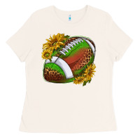 Bone footballwithsunflowers Ladies Tee - texasbilliewilder