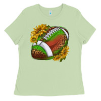 Matcha footballwithsunflowers Ladies Tee - texasbilliewilder
