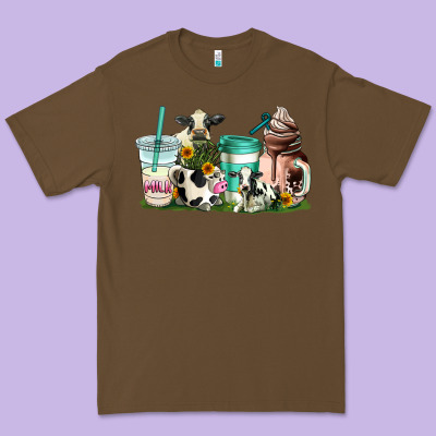 Cow Coffee Cups Premium Tee Designed By Adodesignshop
