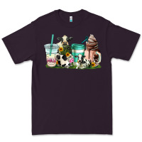 Plum cow coffee cups Premium Tee - AdoDesignShop