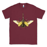 Burgundy Hercules Beetle With Wings Classic Tee - LillyAllenDesigns