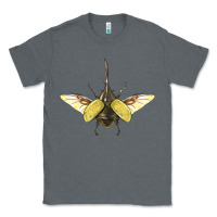 Charcoal Heather Hercules Beetle With Wings Classic Tee - LillyAllenDesigns