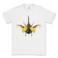White Hercules Beetle With Wings Classic Tee - LillyAllenDesigns