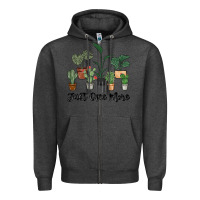 Charcoal Heather just one more plant Zipper Hoodie - MaliasSmallBusiness