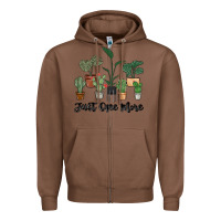 Chestnut just one more plant Zipper Hoodie - MaliasSmallBusiness