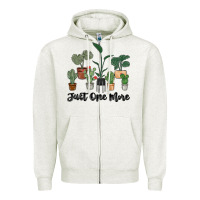 Oatmeal Heather just one more plant Zipper Hoodie - MaliasSmallBusiness