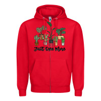 Red just one more plant Zipper Hoodie - MaliasSmallBusiness