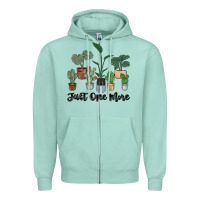 Seafoam just one more plant Zipper Hoodie - MaliasSmallBusiness