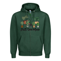 Sports Green just one more plant Zipper Hoodie - MaliasSmallBusiness