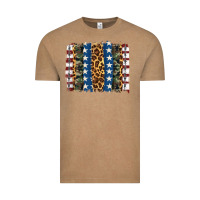 Vintage Coffee usa army pattern brushstroke Vintage Tee - Artiststas